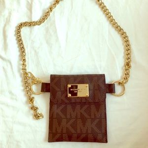 Michael Kors brown belt bag